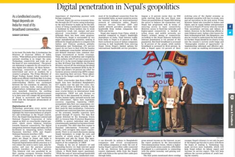 Digital penetration in Nepal’s geopolitics