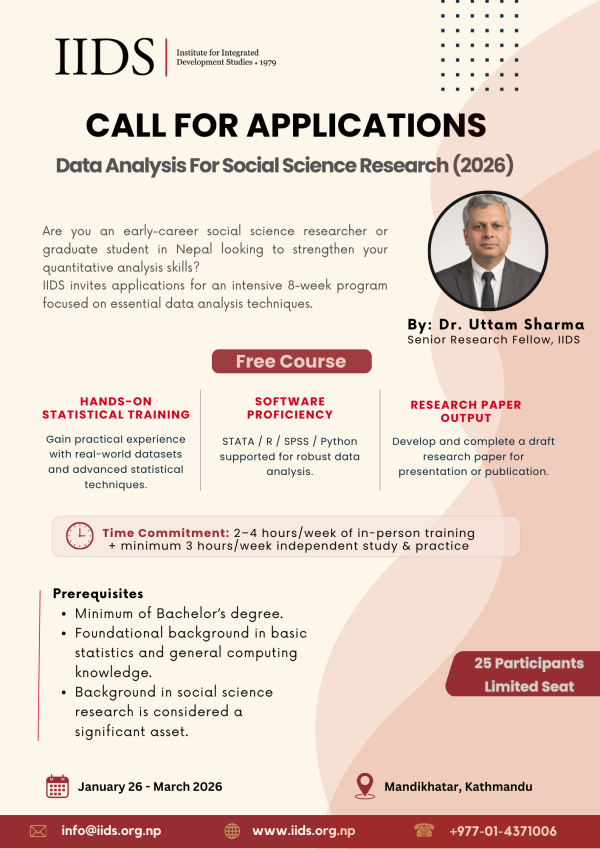 Introduction to Data Analysis – Institute for Integrated Development ...